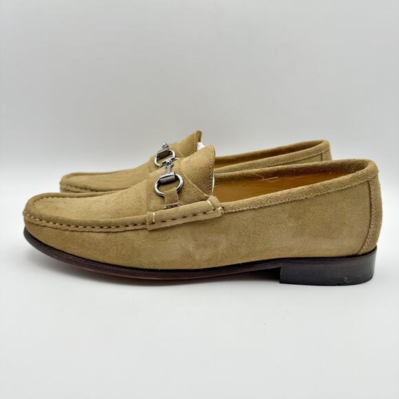Martin Dingman Mens Addison Loafers US 8 EU 41 Tan Suede Water Repellent NIB - Picture 9 of 13
